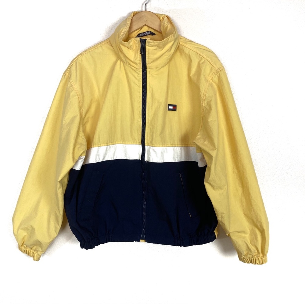 Vintage 90s Tommy Hilfiger Windbreaker Color Block‎ Men’s Sz Medium